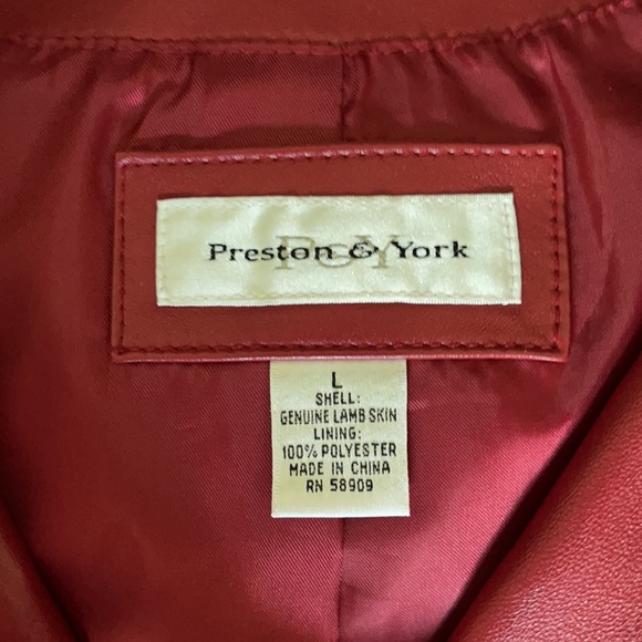 Preston and York red leather jacket - Picture 2 of 5